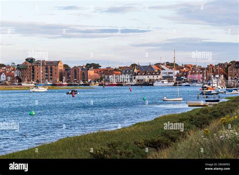 The harbour at Wells-Next-Sea seen at high tide, taken 14th Aug 2023 ...