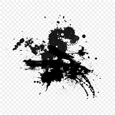 Black Ink Splash Vector Art PNG, Vector Black Splash Ink Ink Element ...