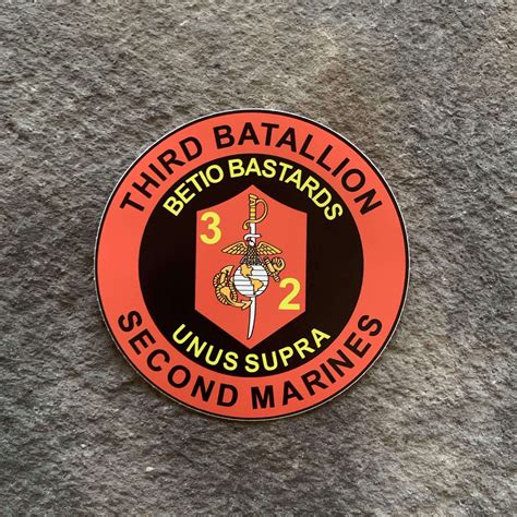 3rd Battalion 2nd Marines Betio Bastards Vehicle Vinyl Decal - PatchOps