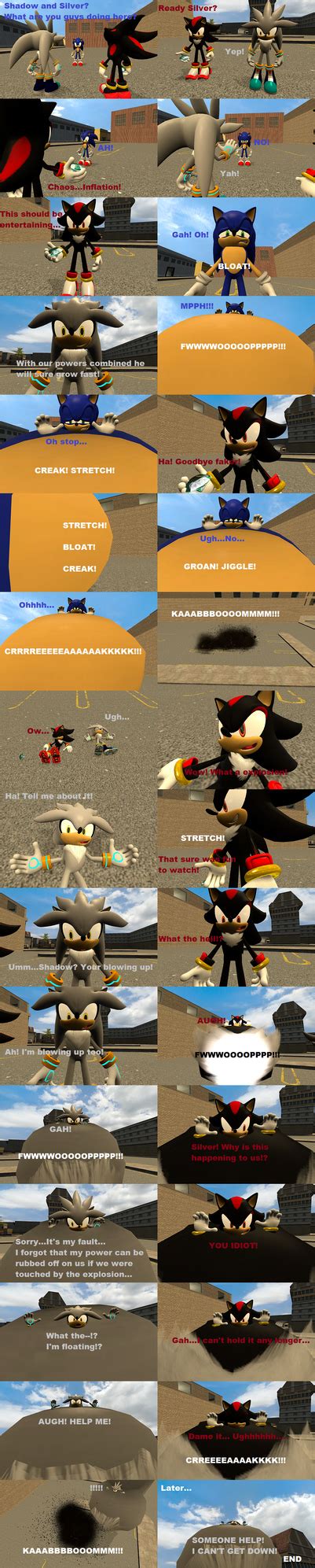 Shadow and Silver inflates Sonic comic by LoveShadowSonic on DeviantArt