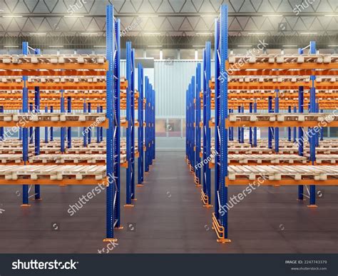 Warehouse Inside Factory Racks Wooden Pallets Stock Illustration 2247743379 | Shutterstock