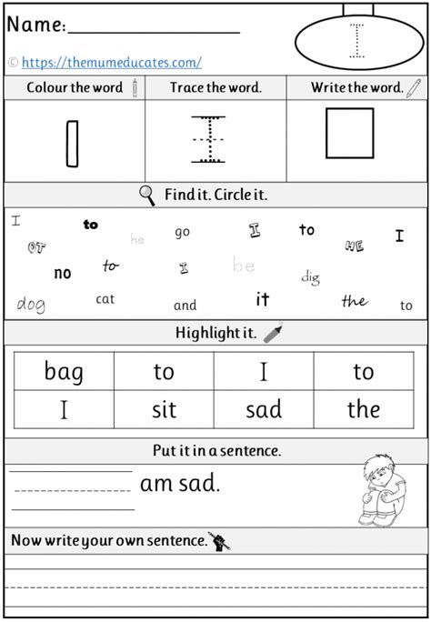 Free Phase 2 Tricky Words worksheets + Reception Early Years - The Mum ...