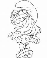 Smurfette Coloring Pages sketch template