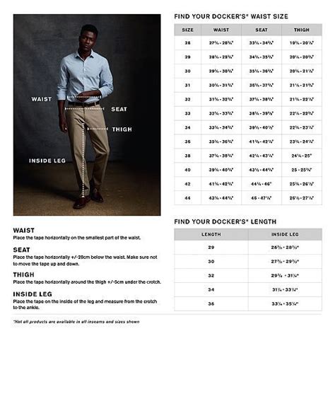 Dockers Pants Sizing Chart | Dockers pants, Dockers, Dockers men