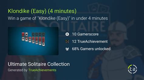 Klondike (Easy) (4 minutes) achievement in Ultimate Solitaire Collection