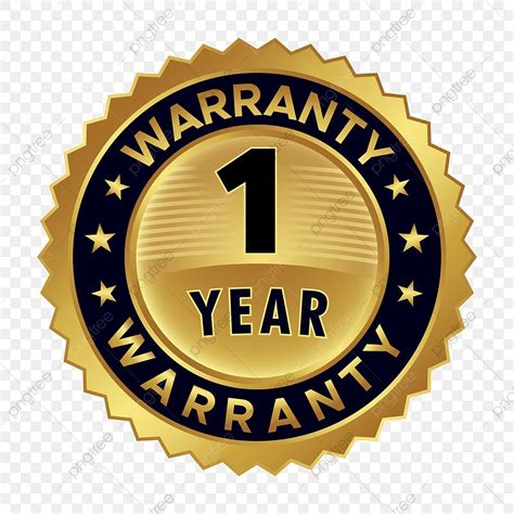 1 Year Warranty Vector Hd Images, Golden 1 Year Warranty Badge Logo, Warranty, Warranty Logo, 1 ...