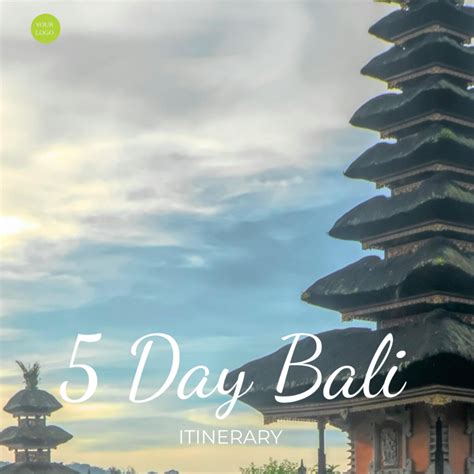 Free 5 Day Bali Itinerary Template - Edit Online & Download | Template.net