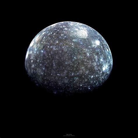 Callisto - Moon of Jupiter - Metal Print - Incado