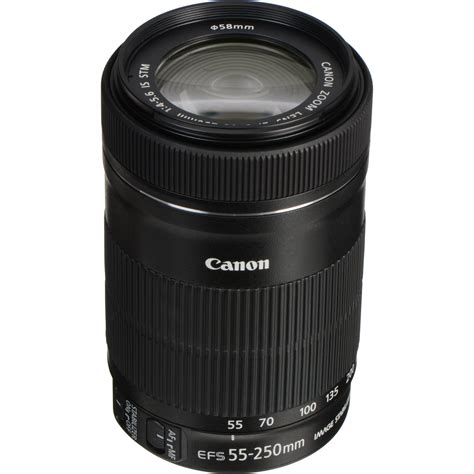 Canon EF-S 55-250mm f/4-5.6 IS STM Lens 8546B002 B&H Photo Video