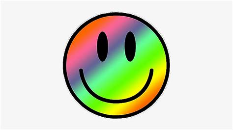 Smile Rainbow Psychedelic Trippy Smileyface - Rainbow Smiley Face Png ...