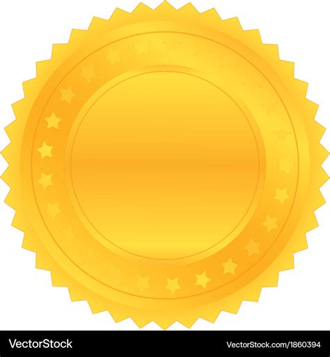 Gold seal Royalty Free Vector Image - VectorStock