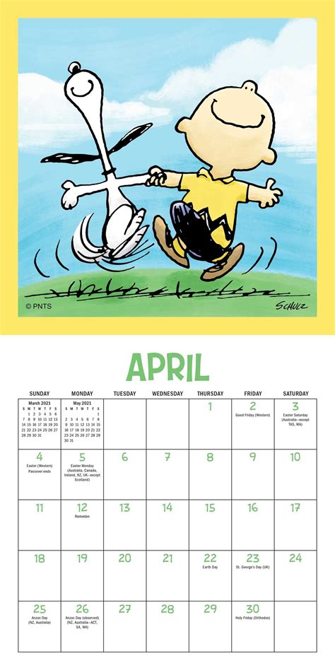 Snoopy Calendar 2021 | Calendar 2021