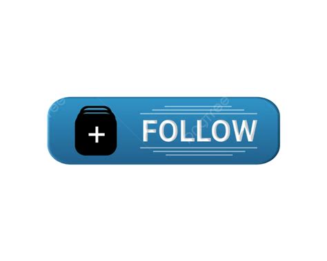 Follow Button Without Background Vector, Follow Button, Facebook Follow, Styles Follow Button ...