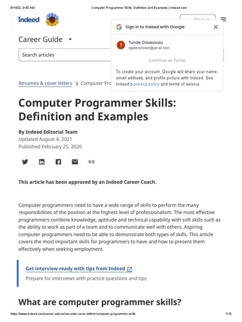 Computer Programmer Skills_ Definition and Examples _ Indeed.com | PDF ...