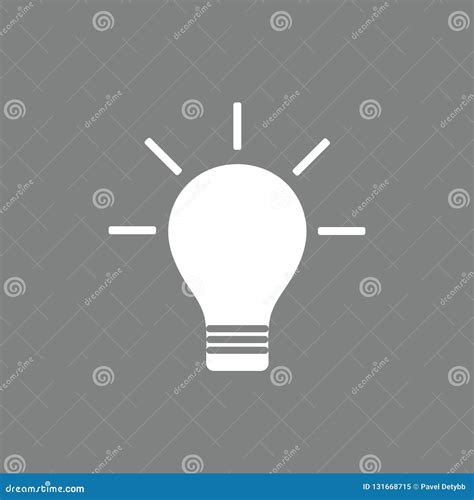 Light Bulb Flat Sign, Simple Design. Flat, Vector Illustration. Stock Illustration ...