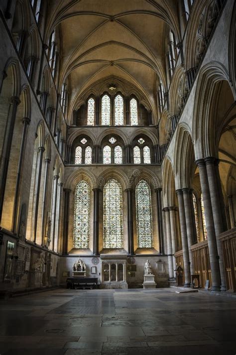 Salisbury Cathedral Interior Stock Image - Image of medieval, buttress: 48731933