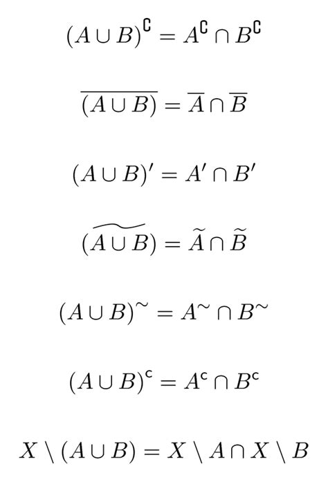 What symbol should one use for a set complement? - TeX - LaTeX Stack Exchange