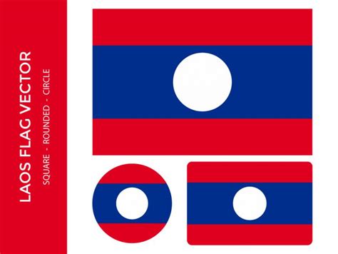 Laos Flag Vector - Frebers