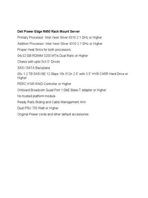 Dell PowerEdge 450 | PDF