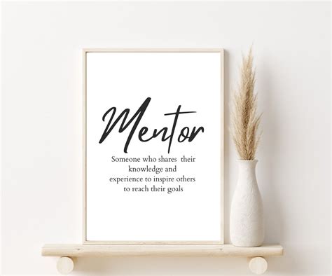 Mentor Definition Print Gift for Mentor Teacher Appreciation Gifts ...