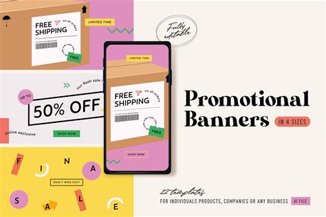 Promotional Banners Templates (Ai) | Creative Market