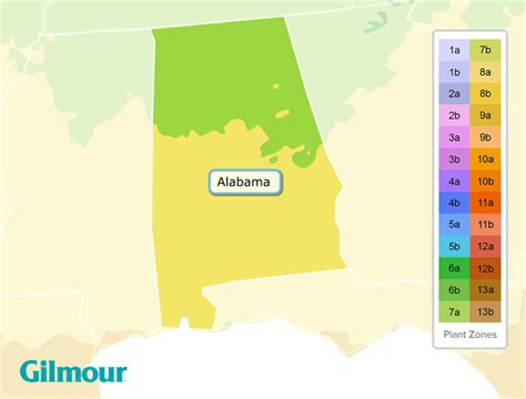 Alabama Planting Zones - Growing Zone Map | Gilmour