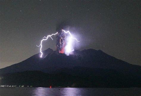 Sakurajima Island Volcano Erupts in Kagoshima; Volcanic Lightning Observed - The Japan News