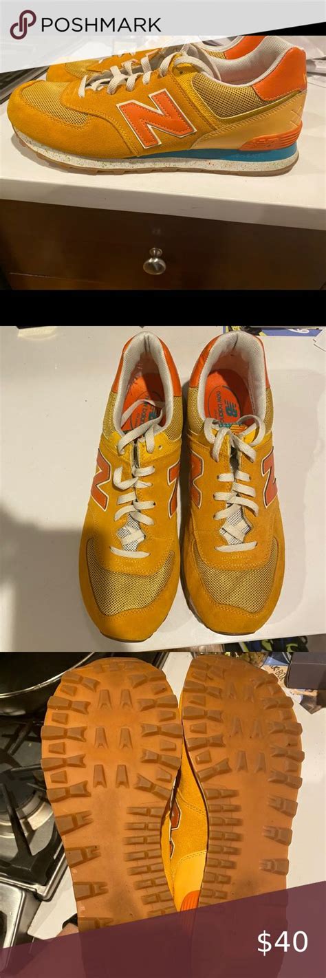 Men’s new balance 574 in orange & yellow- like new | New balance 574 ...