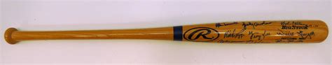 Lot Detail - Baseball Hall of Famers Autographed Bat