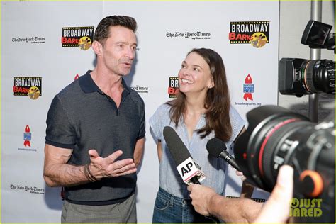 Hugh Jackman & Sutton Foster Cuddle with Puppies at Broadway Barks 2022 ...