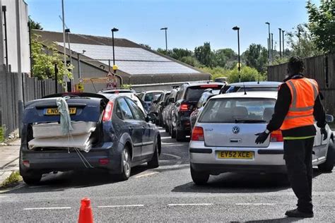 Hundreds queue outside Greenford recycling centre in Ealing on first day of reopening - MyLondon