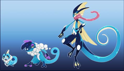 Inteleon x Greninga Evolution Line commission by TurnipStewdios on DeviantArt