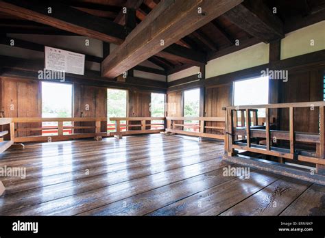 The Moon Viewing Room inside Matsumoto Castle, Nagano, Japan Stock Photo - Alamy