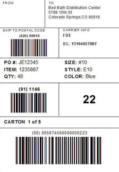 Code 128 Barcode Format Example