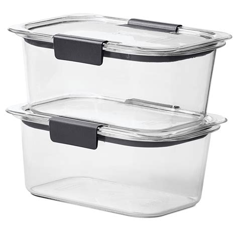 Rubbermaid Brilliance Food Storage Container, Medium Deep, 4.7 Cup ...