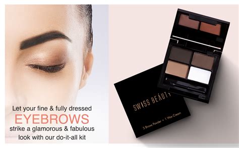 Buy Swiss Beauty Eyebrow Palette With Wax Cream |Travel-Friendly ...