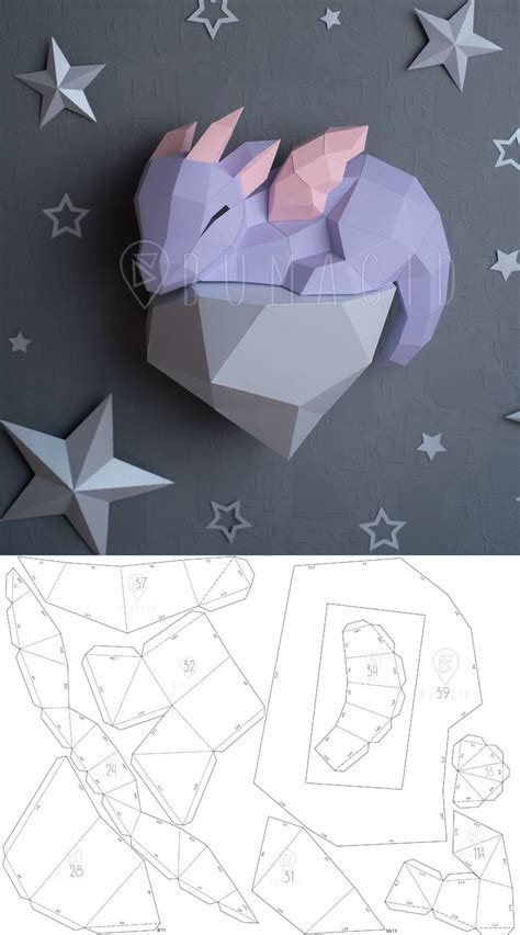 3+Easy 3d Papercraft Model Free Downloadable Diy Template - SelkietWins