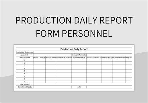 Production Daily Report Form Personnel Excel Template And Google Sheets ...