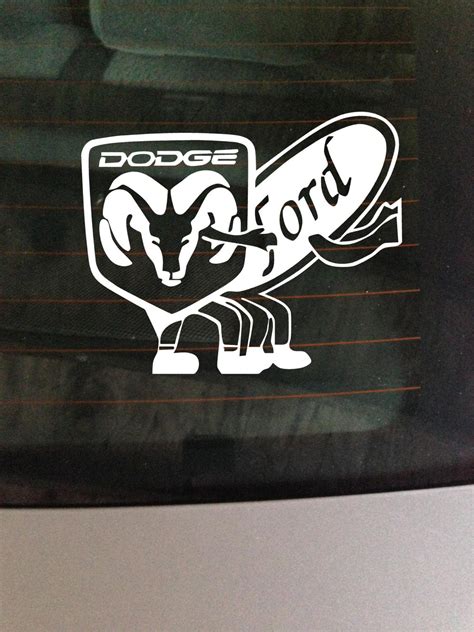 Funny Dodge and Ford vinyl window decal / by GraniteCityGraphics