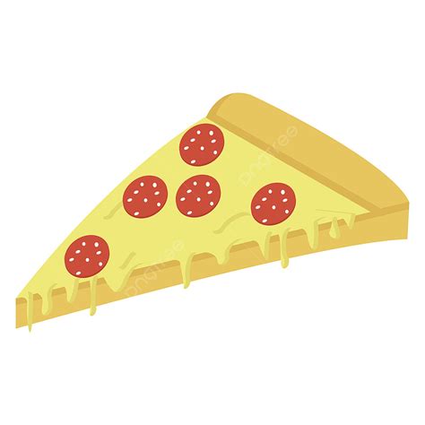 Pepperoni Pizza Slice Clipart Hd PNG, Pizza Slice Illustration Vector On White Background, Pizza ...