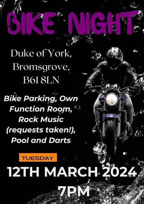 Bike Night at The Duke of York, The Duke of York Bromsgrove, March 12 ...