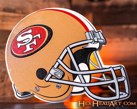 BLITZ Collection - 8 Layer San Francisco 49ers Helmet 3D Vintage Metal