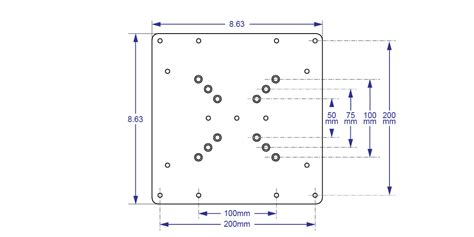 200x200 mm VESA Adapter for Ergomart Monitor Arms & Stands