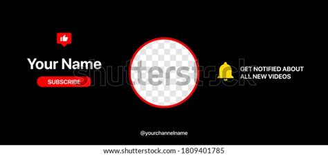 Youtube Channel Cover Wireframe Youtube Banner Stock Vector (Royalty ...