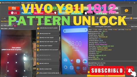 Vivo y81i 1812 pattern unlock frp one click unlock tool - YouTube