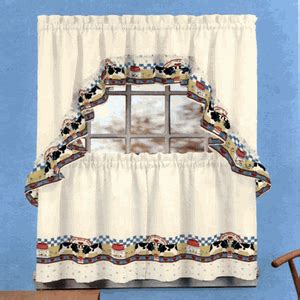 Fresh Milk Cow Country Style Kitchen Curtain Set | Kitchen curtains, Country style curtains, Cow ...