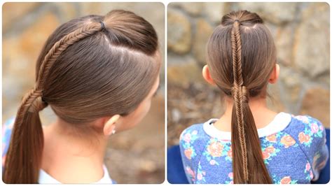 Fishtail-Accented Ponytail | Hairstyles for Sports - Cute Girls Hairstyles