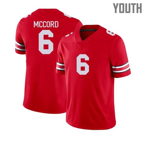 #6 Kyle Mccord Youth Ohio State Buckeyes Scarlet Football Jersey