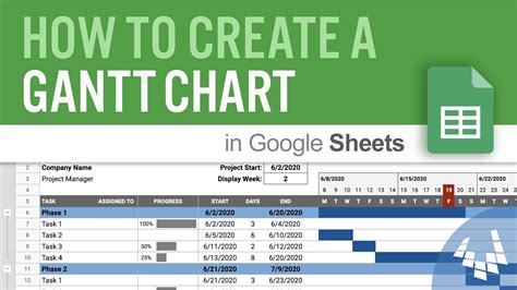 How to Create a Gantt Chart in Google Sheets - YouTube