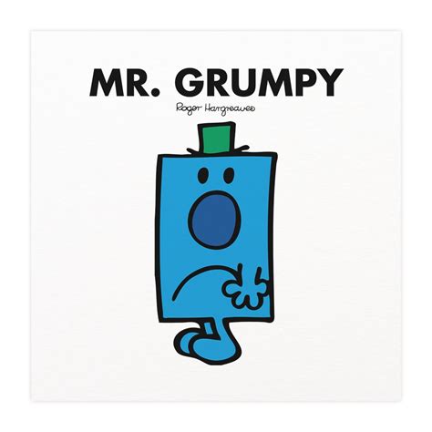 Personalised Mr. Grumpy White Framed Print